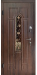 Броньовані двері зі склом та ковкою, модель «Зірка», 1,5 мм. сталь, товщина полотна 90 мм.