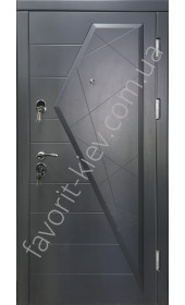 Вхідні двері, модель «Марсель», 2 мм. сталь, 98 мм. товщина полотна, колір графіт