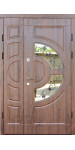Вхідні вуличні полуторні двері, модель «Мілан дві створки», 2 мм. сталь, товщина полотна 80 мм.