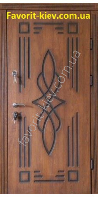 Вхідні броньовані двері, модель «Алегріо» патіна на дві сторони