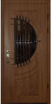 Вхідні броньовані, двері зі склопакетом та ковкою, модель «Ліра»