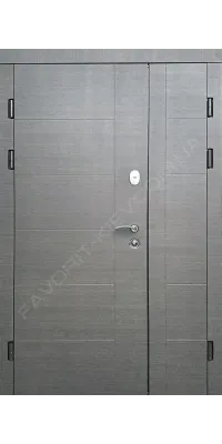 Вхідні двері модель «Акустика дві стулки», товщина металу полотна 1.5 мм, товщина полотна 90 мм