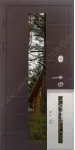 Вхідні вуличні двері «Берислав двокольорові», чотирикамерний склопакет, метал полотна 2.2 мм