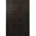 Міжкімнатні полуторні двері «‎‎Classic-30-half» колір Горіх Морений Темний