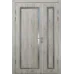 Міжкімнатні полуторні двері «Classic-36f-half» колір Крафт Білий