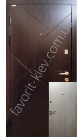 Входная дверь «Делюкс» темно-светлые два контура уплотнения 1,5 мм. сталь