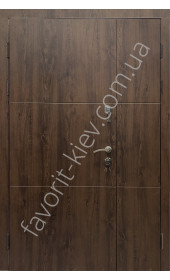 Полуторні вуличні двері «Фауна», 1,5 мм сталь, товщина полотна 75 мм.