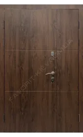 Полуторная уличная дверь «Фауна», 1.5 мм сталь, толщина полотна 75 мм