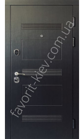 Дверь «Страж» серії Стандарт+ венге темний 2,2 мм. сталь 90 мм. товщина полотна