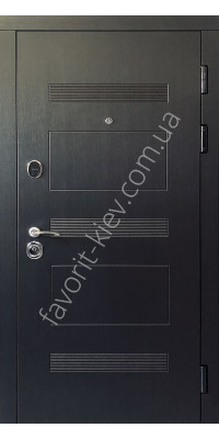Дверь «Страж» серии Стандарт+ венге темный 2,2 мм. сталь 90 мм. толщина полотна