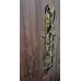 Полуторная входная дверь со стеклом и ковкой «Флора», 1.5 мм сталь