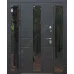Вхідні вуличні полуторні двері зі склом, серія Преміум+ «Фреска три контури» 