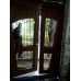 Броньовані двері зі склом і ковкою, модель «Лотос»