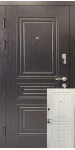 Входные двери «Мадрид», черно-белые, два контура уплотнения, толщина полотна 70 мм.
