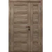 Міжкімнатні полуторні двері «Modern-02-half» колір Дуб Бурштиновий