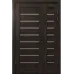 Міжкімнатні полуторні двері «Modern-02-half» колір Горіх Морений Темний