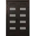 Двійні міжкімнатні двері «Modern-26-2» колір Горіх Морений Темний