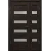Межкомнатная полуторная дверь «Modern-26-half» цвет Орех Мореный Темный