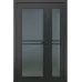 Межкомнатная полуторная дверь «Modern-36-half» цвет Антрацит