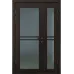 Міжкімнатні полуторні двері «Modern-36-half» колір Горіх Морений Темний