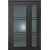 Міжкімнатні полуторні двері «Modern-37-half» колір Антрацит