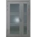 Межкомнатная полуторная дверь «Modern-37-half» цвет Бетон Кремовый