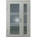 Межкомнатная полуторная дверь «Modern-37-half» цвет Дуб Белый