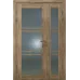 Межкомнатная полуторная дверь «Modern-37-half» цвет Дуб Янтарный