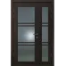 Міжкімнатні полуторні двері «Modern-37-half» колір Горіх Морений Темний
