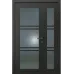 Міжкімнатні полуторні двері «Modern-37-half» колір Венге Південне