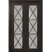 Распашные межкомнатные двери «Modern-45-2» цвет Орех Мореный Темный