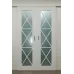 Межкомнатная двойная раздвижная дверь «Modern-45-2-slider» цвет Белый Супермат