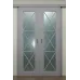 Межкомнатная двойная раздвижная дверь «Modern-45-2-slider» цвет Бетон Кремовый
