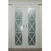 Межкомнатная двойная раздвижная дверь «Modern-45-2-slider» цвет Дуб Белый