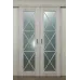 Міжкімнатні подвійні розсувні двері «Modern-45-2-slider» колір Крафт Білий