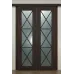 Міжкімнатні подвійні розсувні двері «Modern-45-2-slider» колір Горіх Морений Темний