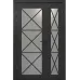 Міжкімнатні полуторні двері «Modern-45-half» колір Антрацит