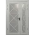 Міжкімнатні полуторні двері «Modern-45-half» колір Білий Супермат