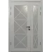 Міжкімнатні полуторні двері «Modern-45-half» колір Дуб Білий