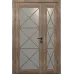 Міжкімнатні полуторні двері «Modern-45-half» колір Дуб Бурштиновий