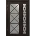 Міжкімнатні полуторні двері «Modern-45-half» колір Горіх Морений Темний