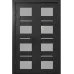 Розпашні міжкімнатні двері «Modern-62glass-2» колір Антрацит
