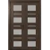 Розпашні міжкімнатні двері «Modern-62glass-2» колір Дуб Портовий