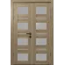 Розпашні міжкімнатні двері «Modern-62glass-2» колір Дуб Сонома