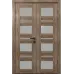 Розпашні міжкімнатні двері «Modern-62glass-2» колір Дуб Бурштиновий