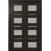 Розпашні міжкімнатні двері «Modern-62glass-2» колір Горіх Морений Темний