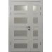 Межкомнатная полуторная дверь «Modern-62-half» цвет Дуб Белый