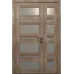 Межкомнатная полуторная дверь «Modern-62-half» цвет Дуб Янтарный