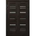 Розпашні міжкімнатні двері «Modern-64-2» колір Горіх Морений Темний