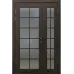 Полуторная дверь «Modern-69-half» цвет Орех Мореный Темный